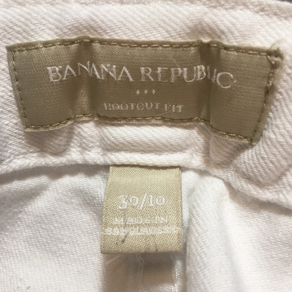 Banana Republic white straight leg denim jeans - Picture 8 of 9